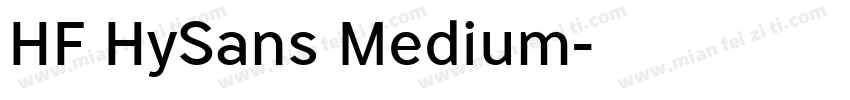 HF HySans Medium字体转换
